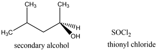 CH3
CH3
ШН
Hас
SOCI2
Он
thionyl chloride
secondary alcohol