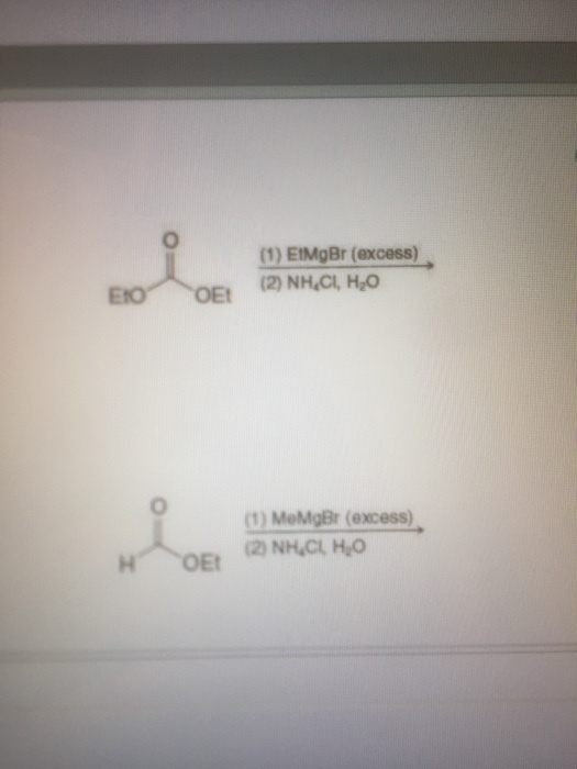(1) EtMgBr (excess) OEt (1) MeMgBr (excess) (20 NHCL Hao