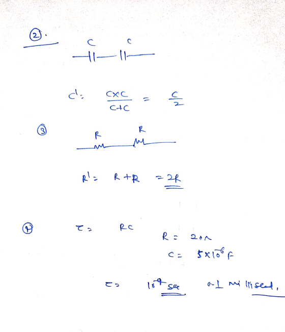 2) C с CXC cla un CAC 3 R M R!, R&R =2R T Ta pc R = 2on 5x100 F log al milliseada See