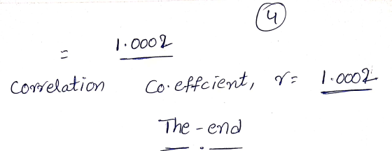 1.0002 correlation coeffcient, rs 1.0002 The-end