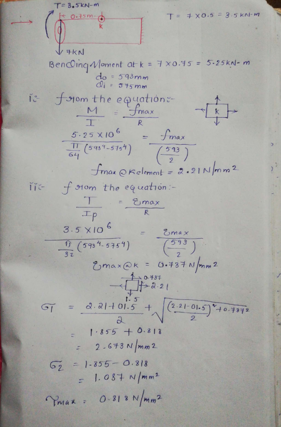 .15 m do = 593mm に. ナ-g10m the e@flation:- max R. 5. 25 X 1O TT (5934-5154 G L max 5 93 її- f91om the equation uation- max 59 3 3.5 XIO (593- 5751) 3 z 0부31. 1. 5 ST 0) , al-t 01.5 t (2.21-01-5).to구혀2 = 2 a. 1 8 55 0.3 18 2-673 N mm 2 G2 1855- 0.318