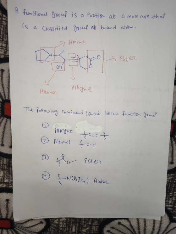 A functional group that is a portion at a molecule group of bound atom. is a classified 7 Amine 7 Amine DNEVYO - Ester on lo