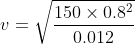 V 150 x 0.82 0.012