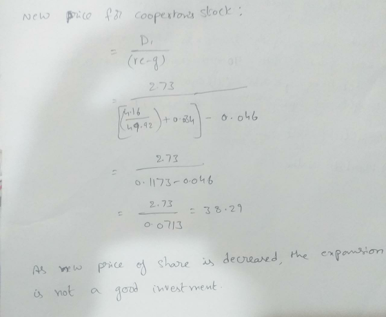 New price for coopertons stock: 2.73 4.16 1.92 +0.034 - 0.046 0.1173-0.046 = 38.29 2.1 0.0713 expansion As new is not price
