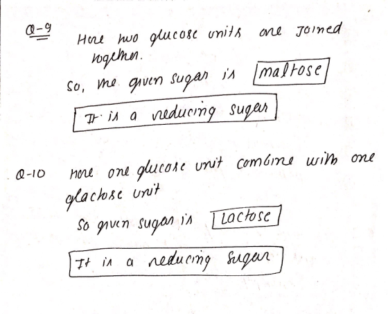 Hn huo glucosc unilh one JOined Co, me guen Sugar iA maltose 7 anedueng Sugas hone one glucoe unut combmu wih one glachose in