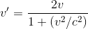 , 2υ 0 1 + (υ2 /c2)