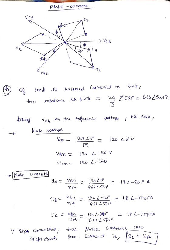 Phosor - olibgrom Vca I3 ф 30° VBC Star, Comme cted nm lead es Me heured 20 531° = 6.66 25312 w/ mped Orce þer phase thon Lee