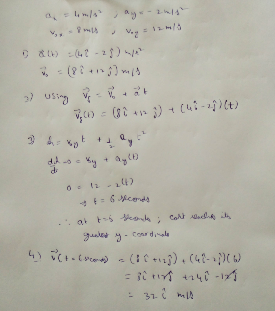 4m/a ay -- 2414 at -= J り 8(4) こ4t +1 2 UsingV t (80 C42-2390t) t12 t T t da ds y -O - 24) 2 6 jecends at gualot Cosrdirats -