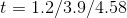t=1.2/3.9/4.58