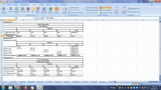 fr E a ? A a @ Define Name Durace Precedents a show Formulas o Calculate Now calculate Now Calculation Calculate Sheet Option