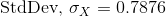StdDev, ox = 0.7876