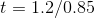 t=1.2/0.85
