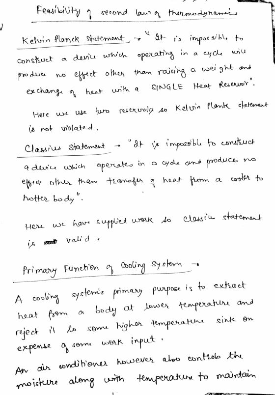 Feasibility a second law a thermodynamics Kelvin Planck statement oIt is impossible to construct a device which operating in