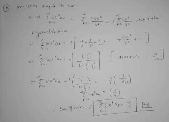 b Now let us compute its sum ; So let I brak Z 5 ka Euk 3K which is also K여 sa Guk Ra 3k metric series, a geometrics It t- u