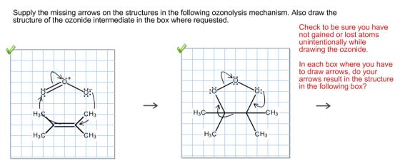 Supply the missing arrows on the structures in the