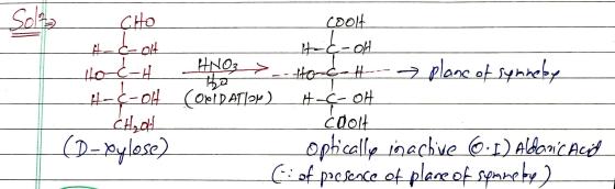 Sol oth CHO coolt Hac-oh Hod-H HNO3 Hoc-t plans of synneby ho 4-6-04 CONTDATION) CH₂014 (D- pylose? optically inachive (6.1)