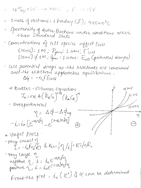 >05 - Ni? +90 Nies ; 9V - I mele of electronsa i frakowy (F): 9.65*10%€ - Spontaneity of Realou flachyons under conditions d