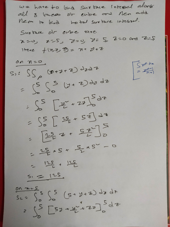 we have to bind surface intersal alors all 8 tacos ob eabe and nen add neom to bina total surtace intesoal. are. Surface ob c