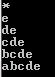 dle cde bcde abcdle
