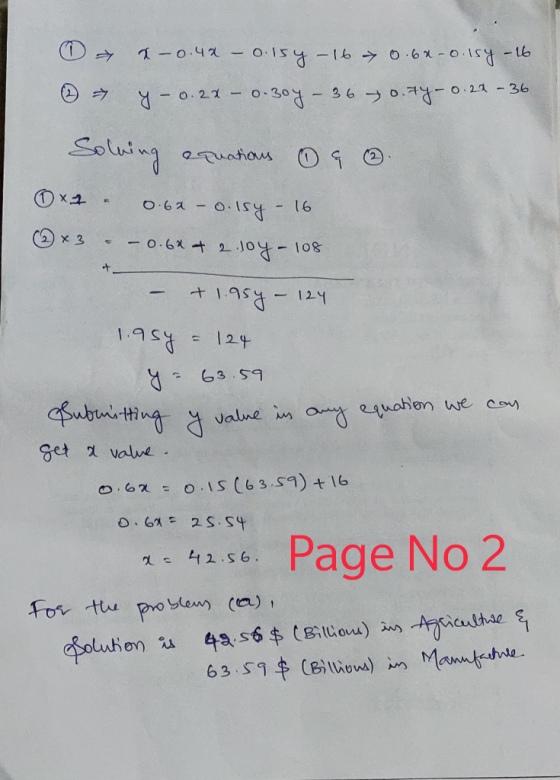 a -0.40 -0.154 – 16 y 0.2x - 0.304 - 36 0.6x-o.1sy -16 0.74-0.22 - 36 Solving equations G ①. x2 & 0.62 - 0.1sy - 16 x3 = -0.6