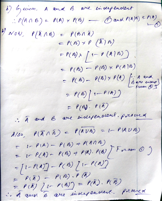 り5eim PAn)P(A) ) ere gpenolent A amol P(AR)EPI) NON PIAA B) P(An A) P(A)(A) P()x (41)) P(A)P()P(A6) A Rna Bre no from PLA)PA)