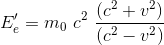 E = mo c2 (c+ +04) (C2 - 02)