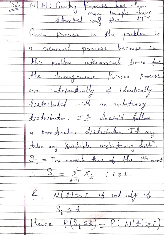 Solo N(4): Counting Process for how people have Thiven process in the problem is Te senewal procent because in this problem i