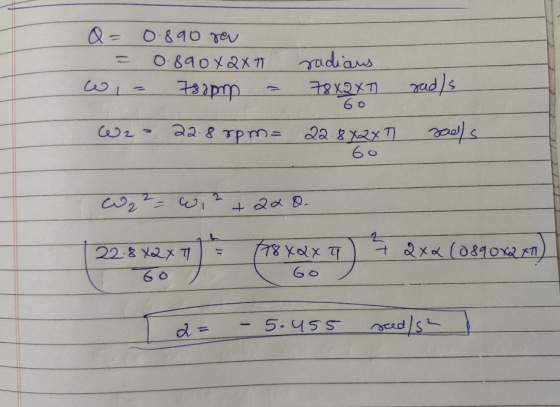 6 = 60840 6 O: 840 X 1 78rpm - اما radians 18x2x1 60 rads Wz- 2: 8 PP= (z Tحة 38 عالم 6 سے - ( 2 + d 8. (18 Fax ( 228 2 1 60