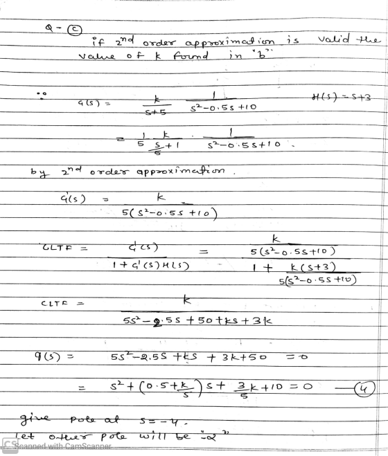is valid the if and order value of k approximation found in b Hy=$+3 GIS ) = -0,5 s +10 #4 st5 46) - - en -0.55 +10 -6.55410