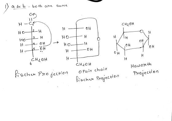 Ebboth are same H — С . СН2ОН т ь н /н 10— тt = + H— 4 он н — оң НО - н но — 14 н— — ОН н — CH2OH - ОН 14 - о СН2 он н на Ha