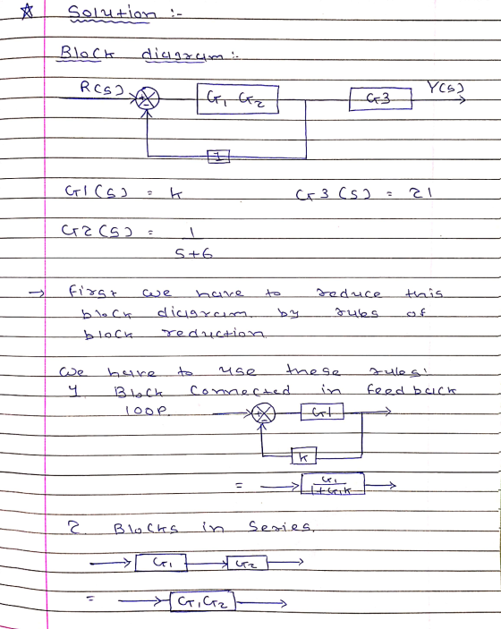 Solution - Black diagram RCS) Y(6) Graz G3 Cri (c) k co 3 (s) al Cacsa s+G firar we hauce theis seduce dues by of block block