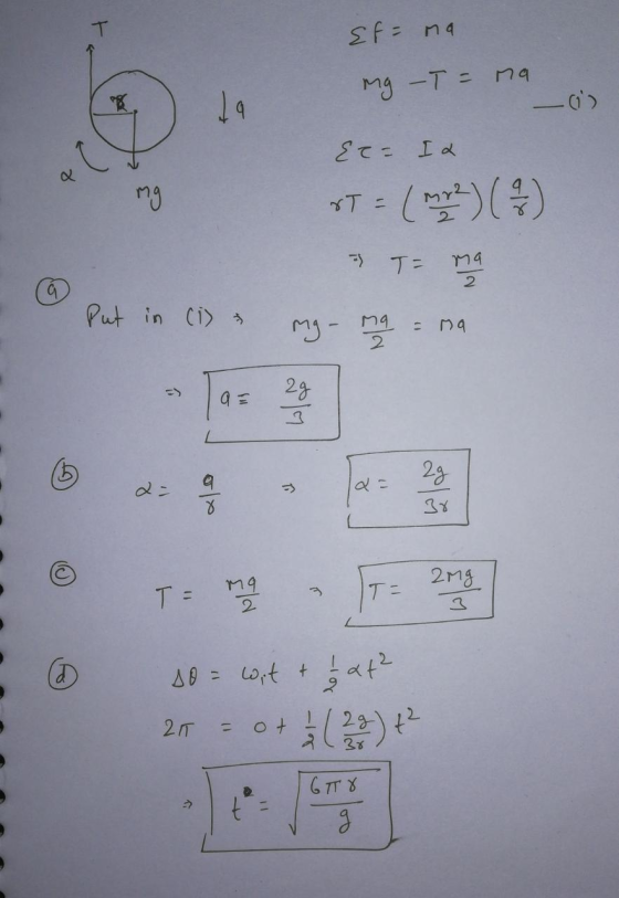 Ef= ma mg - T = ma 013 {e= Id T = (mp3) (%) от: 4 mg-mata na - put in (i) 20 = 0 + 13 ( 22 ) +² СТУ