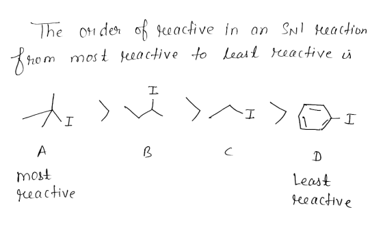 1. The order of reactive in an 1 most reactive to least Snl reaction reactive is to sve >^>QI D most reactive Least reactive