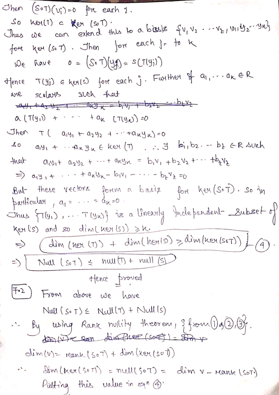 Then (SoT) (u;)=0 Thus we -V2191192.. yn} can fore are Then До ay + AŤ bi, bz. ayit A2Y2 t =) aiyit - bzlz=0 fore each i. So
