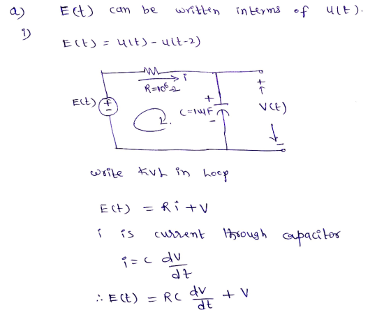 Ect) can be written in terms of ult). 1) ELE) = uit)- ult-2) R=1062 + Elt) (=14F Vet) e. write kvt in hoop Ect) Ritu is - cur