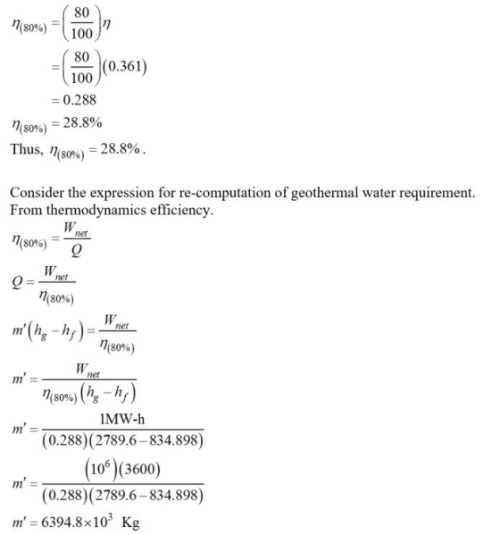 80 n(s0%) 100 80 (0.36 ,361) 100 =0.288 780%) 28.8% Thus, n/80%) 28.8% Consider the expression for re-computation of geotherm