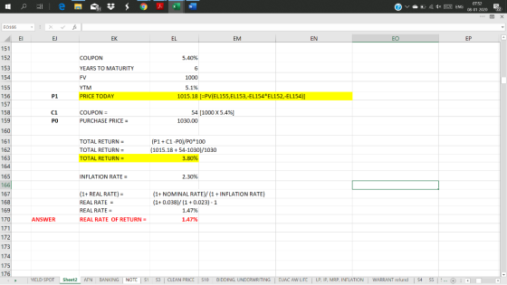 VOL x B 0752 ENG 08 01 2020 22 E0166 - X fx V EI EI EK ELEM EN ЕО ЕР 151 5.40% COUPON YEARS TO MATURITY 154 155 YTM PRICE TOD