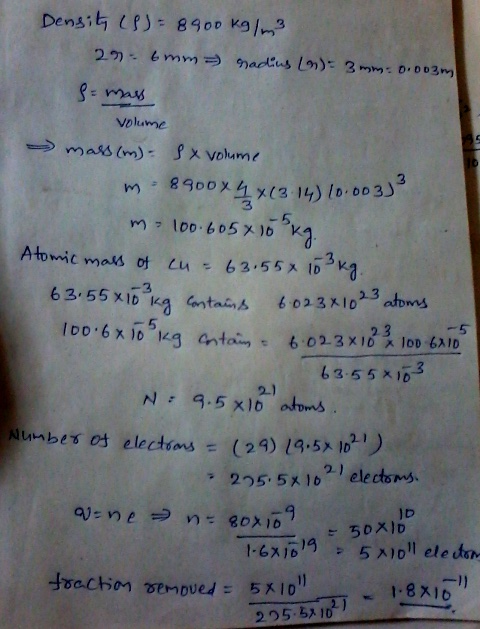 Densi 8400 Kg/3 2 6mm Sadus n) 3m 0.D03m S=mas volume mass (m)- Px volume *o0x h y(3.14) lo b0 333 moloo 605X 16 A tomic mas