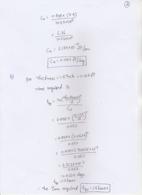 10:3 6 06 6-36 for Tickness c5ft Time reqiyeds ickhess) Cy 12S o.DS3 ニ098y 8x (0062.5) 053 O. 053 3 31 25xlo3 0 053 0625 days
