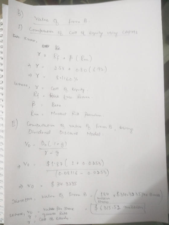 1) valve a Compilation of from Bi cost of egoily using CAPMA Computo lase know, at V: the Rft P ( Ron) SPPSP UP - Y = 2.58 4
