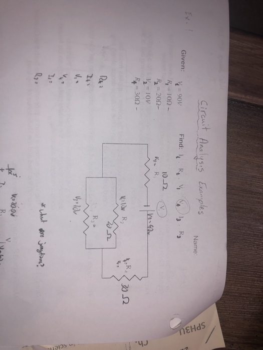 les ane Given: ½τ9OV Find: R3 R3 R, 200- 도 10V R4-300- R. 9 R,