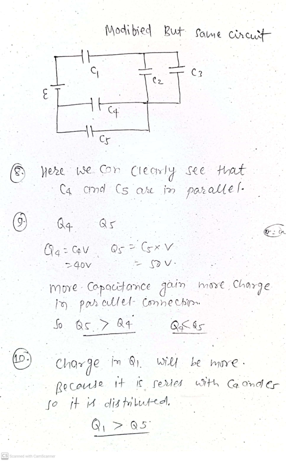 Modified But same circuit q C3 (2 w ita Cs & Here we con Clearly see that CA and Cs are in parallel. 9 Q5 Qq Q4 = Cav 240V Q5