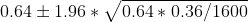 0.64 +1.96 + 0.64 +0.36 /1600