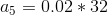 a_5 = 0.02*32