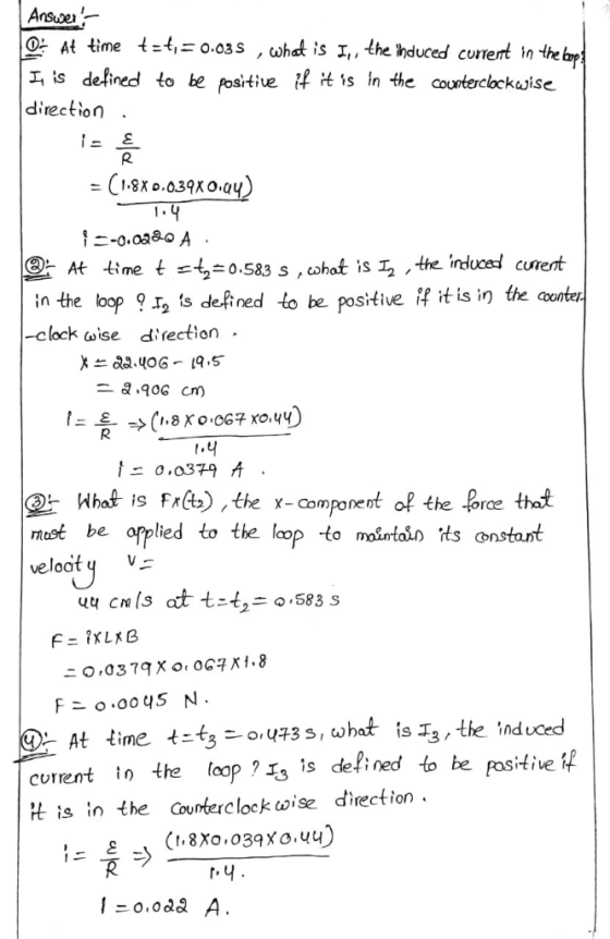 At time t-t=0.03 s (hdis 1, the hduced curert in the br I, is delined to be positive Htis in the counterclockise rec 1-0.o