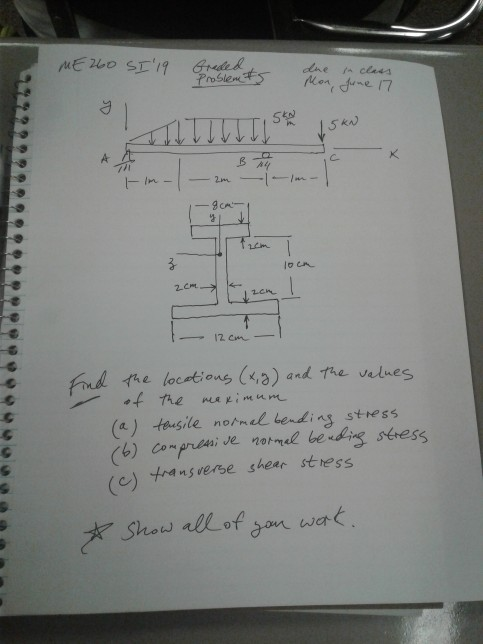 ME 0 SI Grude Prosien dne n cleas Mor fume 17 Sto C -In- 2m the T1Cm 2.cm 1Ch 12 Cm Fnd the loctions (a) and The values ai (a