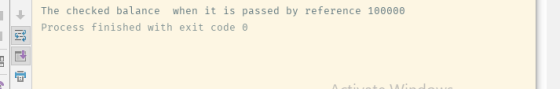 The checked balance when it is passed by reference 180006 Process finished with exit code