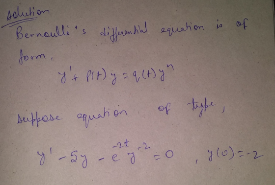Aoluhion Bernoulli s Junh equahon i of of thyhe Aatpese ouah on -2t e o