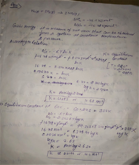 Gibhs Booray it is meatare of rer omk that Con be ch tivr am aterm at nsfom temperature & presure. Ο.CD67g K. ニん)く K ะ.LA 683