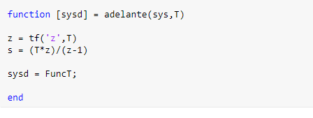 function [sysd] -adelante(sys, T) sysd-FuncT; end